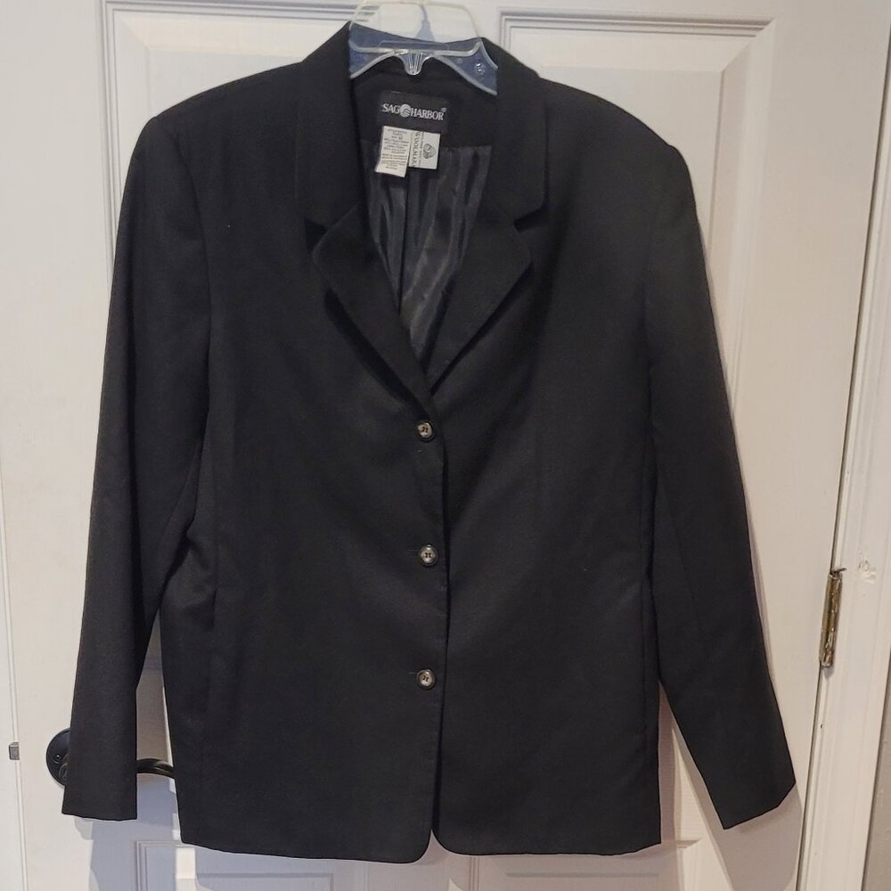 Black wool women's Jacket Size 16